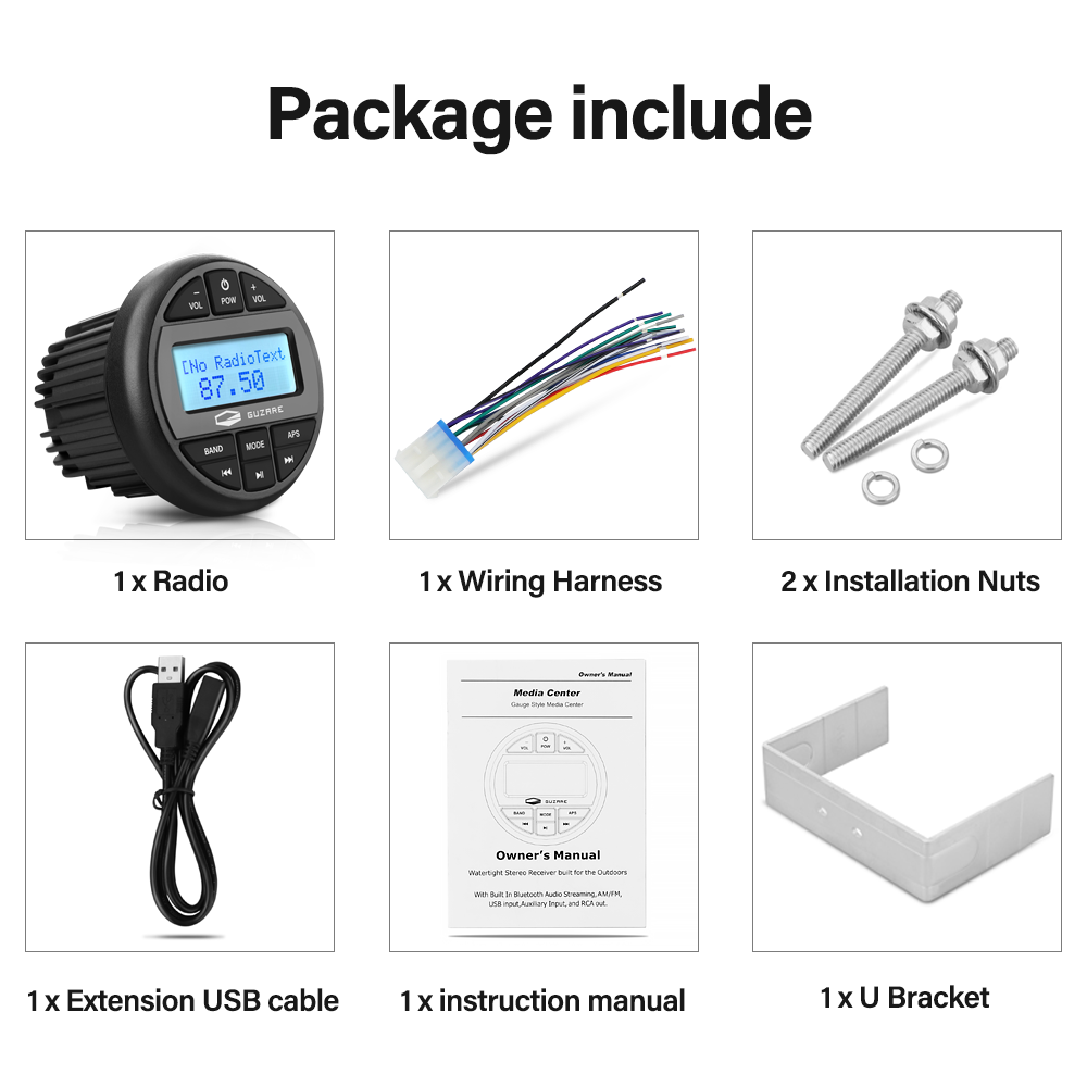 GUZARE-GR305-Waterproof-Marine-Digital-Media-Receiver-bluetooth-Stereo-MP3-Player-Audio-System-FM-AM-1806274