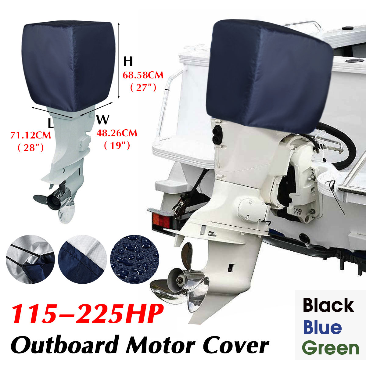 115-225HP-Waterproof-Boat-Outboard-Motor-Hood-Engine-Cover-Universal-Trailerable-1665515