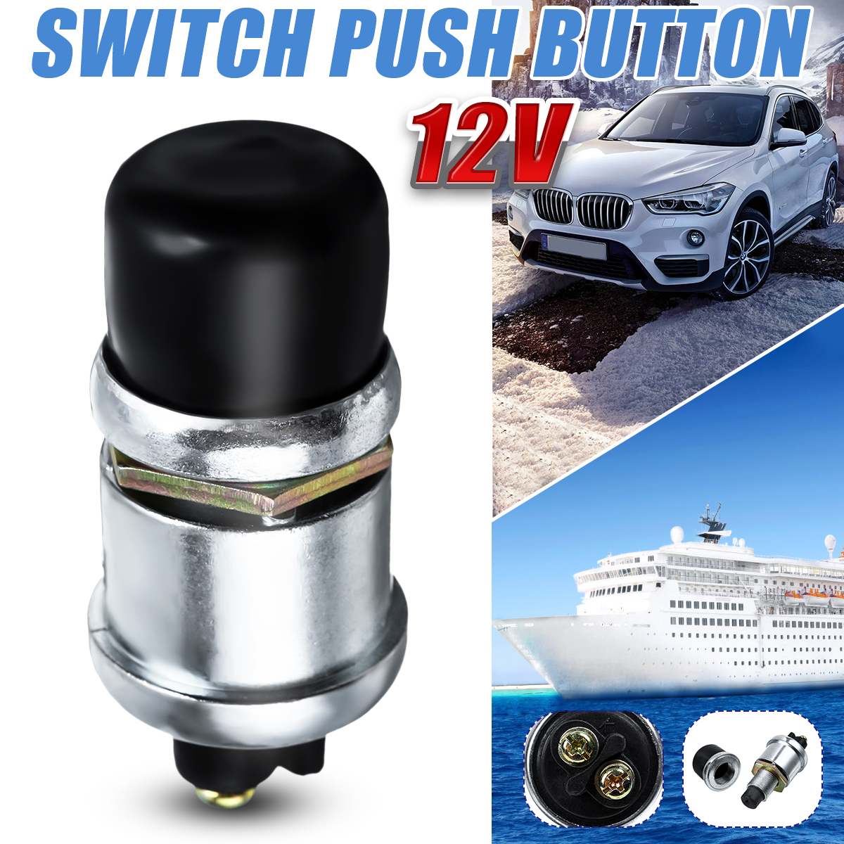 12V-50A-Waterproof-Switch-Push-Button-For-Car-Boat-Track-Horn-Engine-Start-Starte-1582156