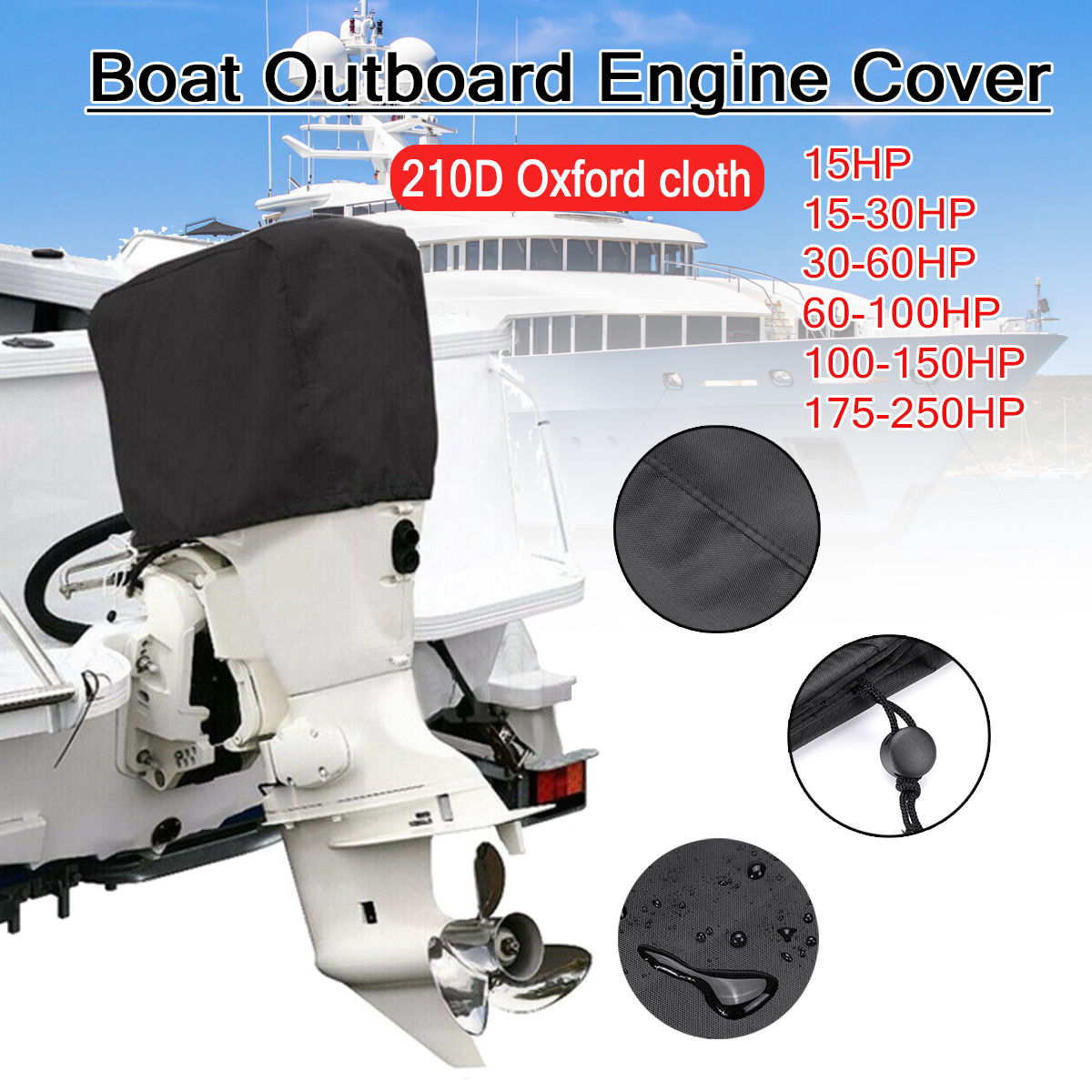 210D-100-150HP-Oxford-Waterproof-Full-Outboard-Motor-Engine-Boat-Cover-Black-1628922