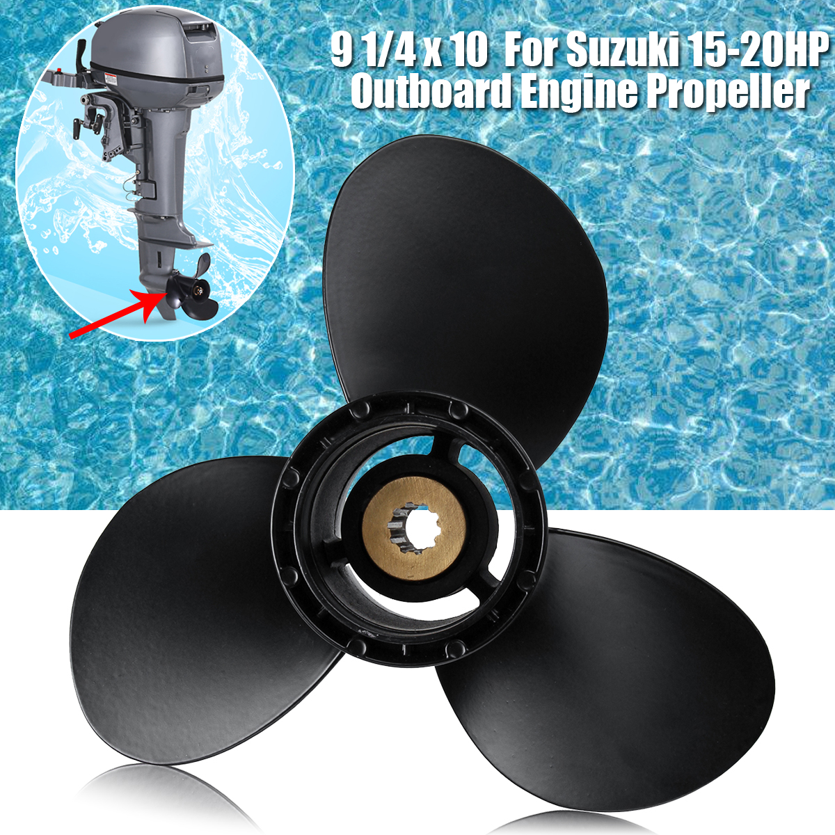 9-14-x-10-Aluminum-3-Blades-Outboard-Engine-Propeller-Prop-For-Suzuki-15-20HP-1352623