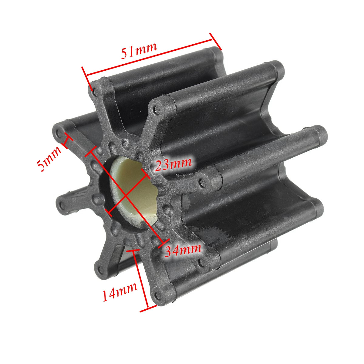 Sea-Water-Pump-Rubber-Impeller-For-Mercruiser-Bravo-123-47-59362T1-Black-1539787