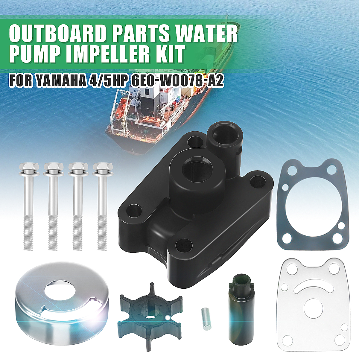 Water-Pump-Impeller-Repair-Kit-Replace-For-Yamaha-45HP-Outboard-6E0-W0078-A2-1716846