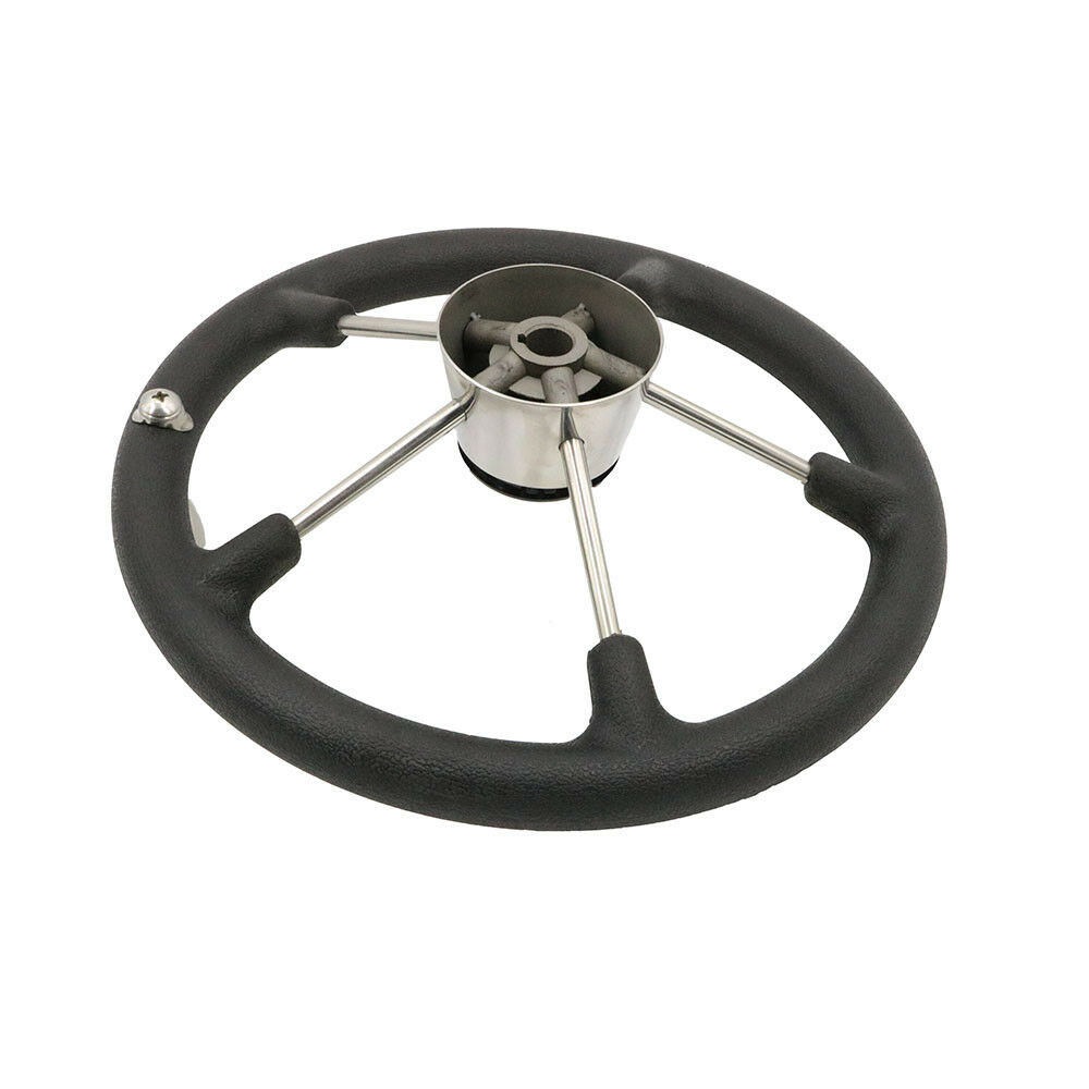 13-12-Inch-Dia-Marine-Boat-Steering-Wheel-5-Spoke-34-Inch-Shaft-Sport-25deg-With-Auxiliary-Knob-For--1630181
