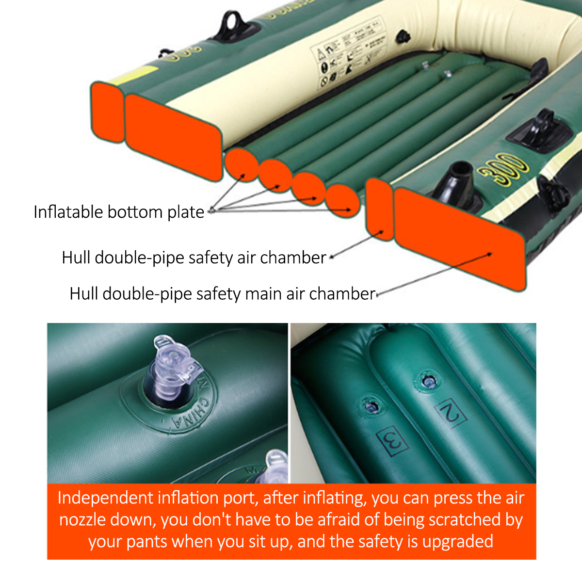2-Persons-Inflatable-Boat-River-Lake-Kayak-Canoe-Fishing-Dinghy-Thickening-PVC-1816794