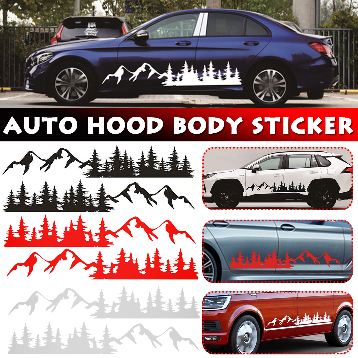 200x34cm-Sticker-Graphics-Decal-Snowy-Mountain-Range-For-Camper-Van-Motorhome-Car-Caravan-Boat-1758150