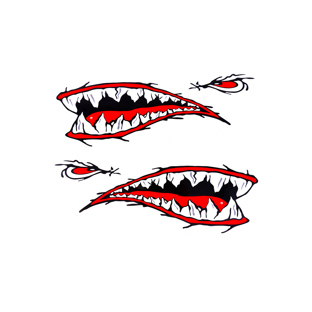 2pcs-Shark-Teeth-Mouth-Decal-Stickers-For-Kayak-Canoe-Dinghy-Boat-Car-Decoration-Waterproof-1701002
