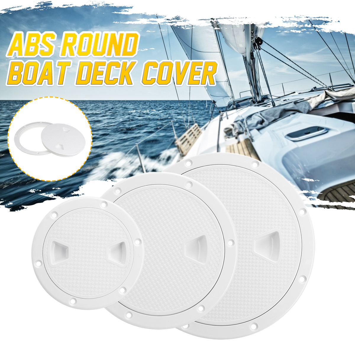 468-Inch-Round-Deck-Plate-Cover-For-Yacht-Boat-Accessorise-Marine-ABS-White-1582302