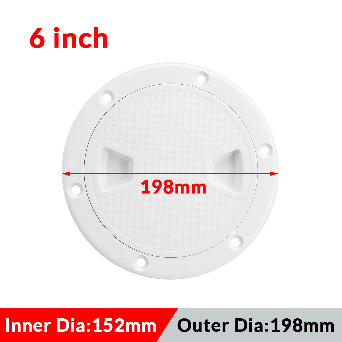 468-Inch-Round-Deck-Plate-Cover-For-Yacht-Boat-Accessorise-Marine-ABS-White-1582302