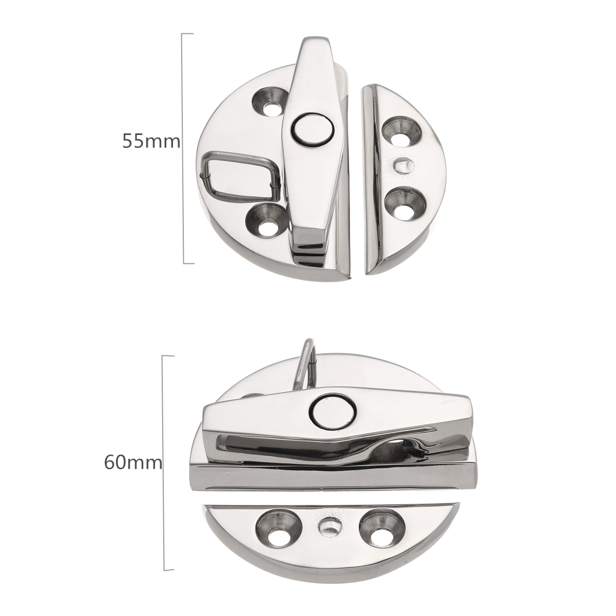 55mm-217-inch-Door-Catch-Latch-316-Stainless-Steel-Twist-Lock-Round-Marine-Boat-1426484