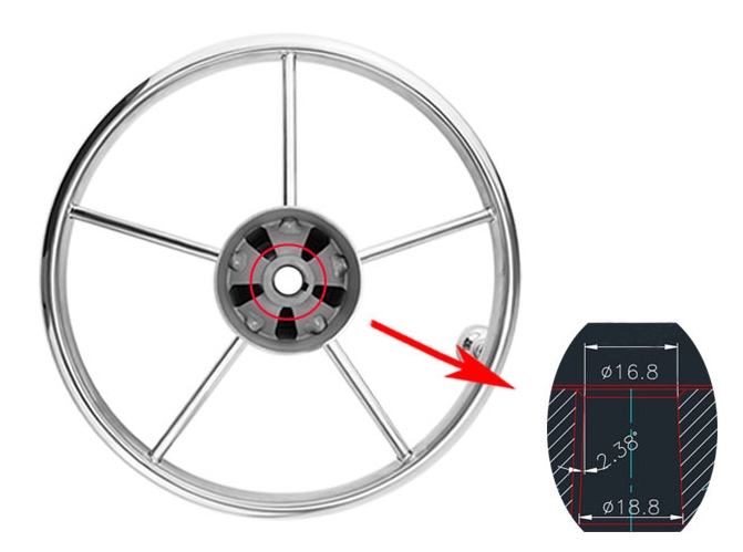 BSET-MATEL-13-12-342mm-Steering-Wheel-Stainless-Steel-316-Marine-Grade-with-Spinner-Handle-Knob-Boat-1448100