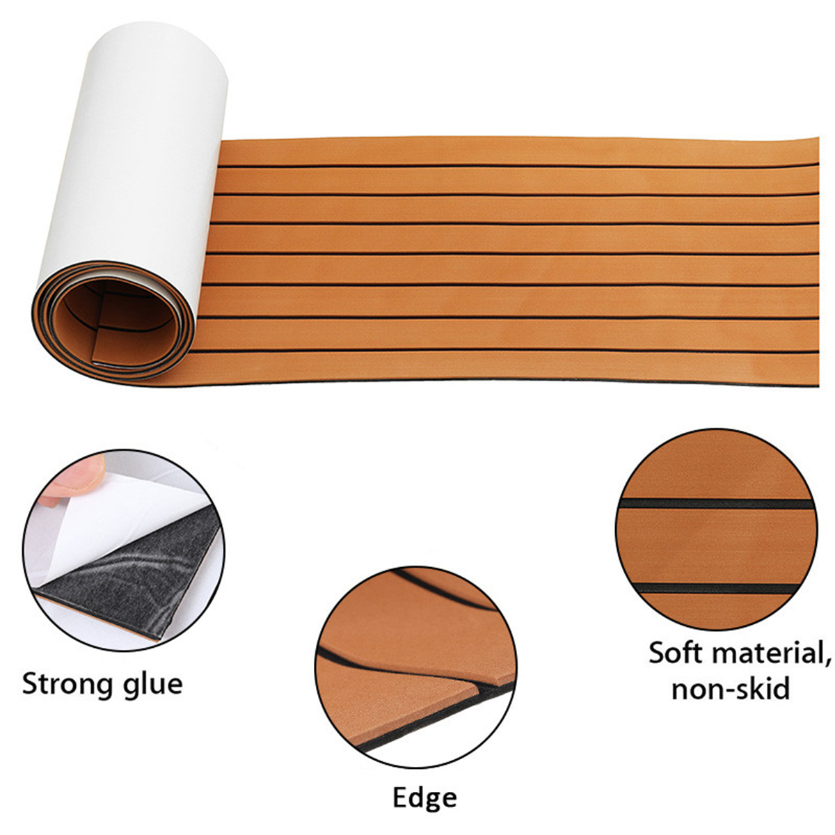 EVA-Foam-Boat-Yacht-Marine-Flooring-Border-Teak-Decking-Sheet-Pad-240x45x05cm-1698024