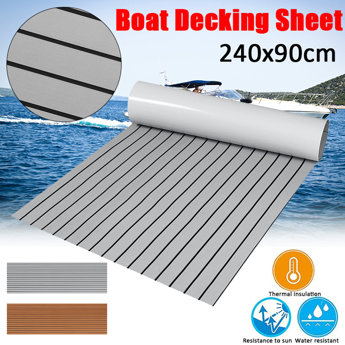 EVA-Foam-Boat-Yacht-Marine-Flooring-Border-Teak-Decking-Sheet-Pad-240x90x05cm-1698028