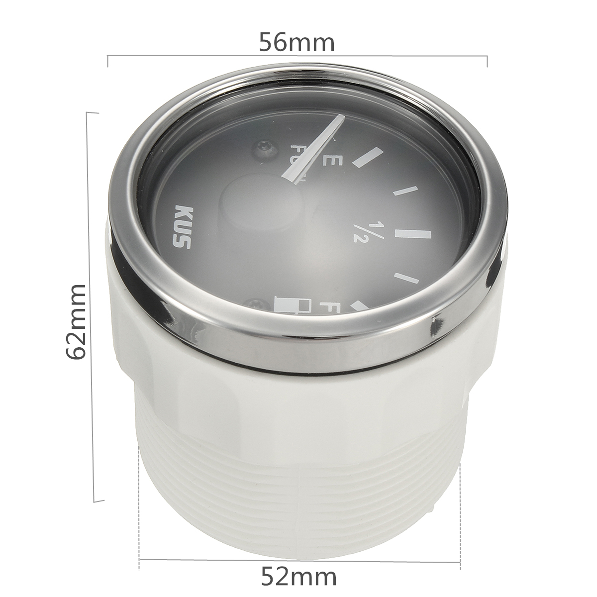 KUS-FuelWater-Level-Gauge-MarineBoat-Tank-Level-Indicator-Black-52mm-0-190Omega-1212625