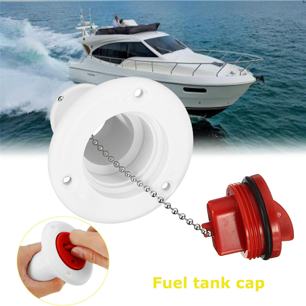 Marine-Boat-Deck-Oil-Fill-Filler-Replacement-Cap--Chain-plastic-Water-Gas-1443799