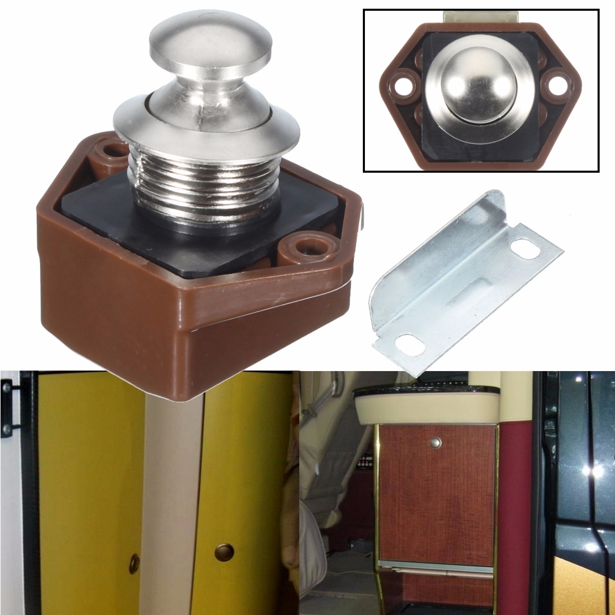 Mini-Push-Button-Marine-Boat-Motorboat-Showcase-Catch-Door-Lock-1062099
