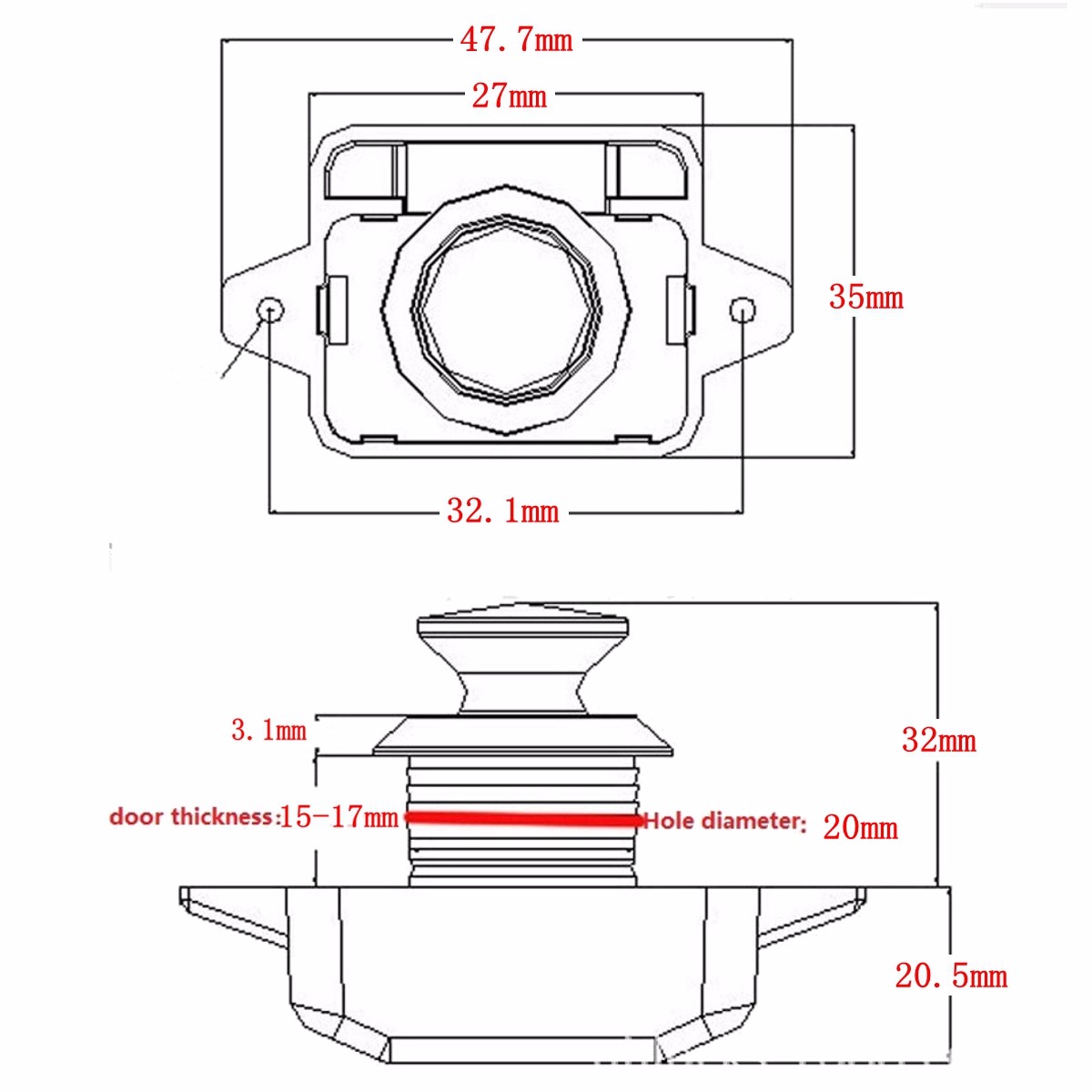 Mini-Push-Button-Marine-Boat-Motorboat-Showcase-Catch-Door-Lock-1062099
