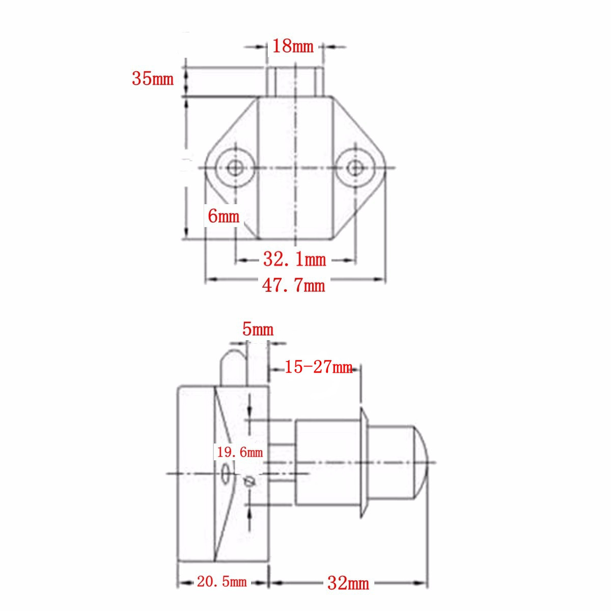 Mini-Push-Button-Marine-Boat-Motorboat-Showcase-Catch-Door-Lock-1062099