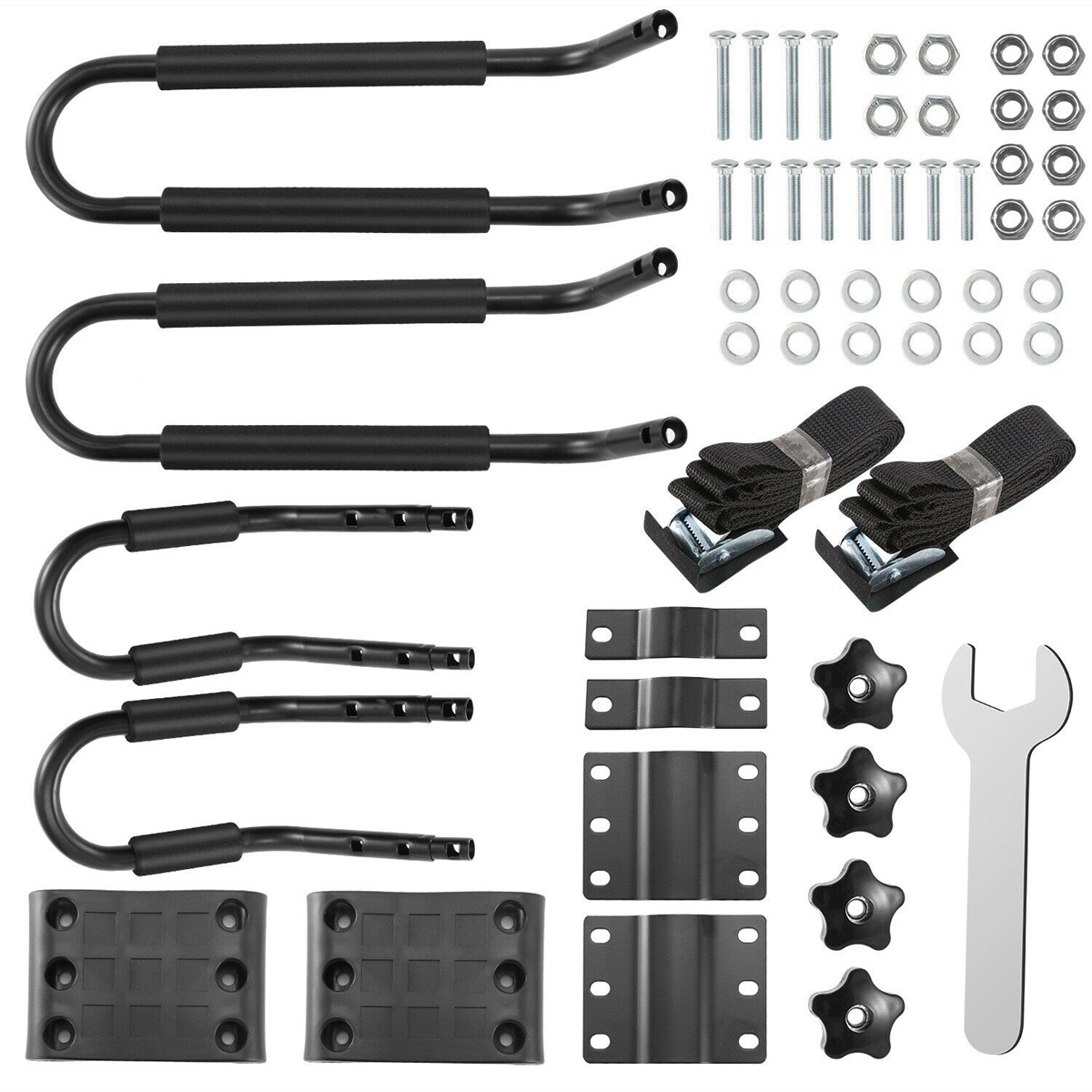 Pair-220lbs-Boat-Kayak-Roof-Rack-Car-SUV-Canoe-Truck-Top-Mount-Carrier-J-Cross-Bar-1775696