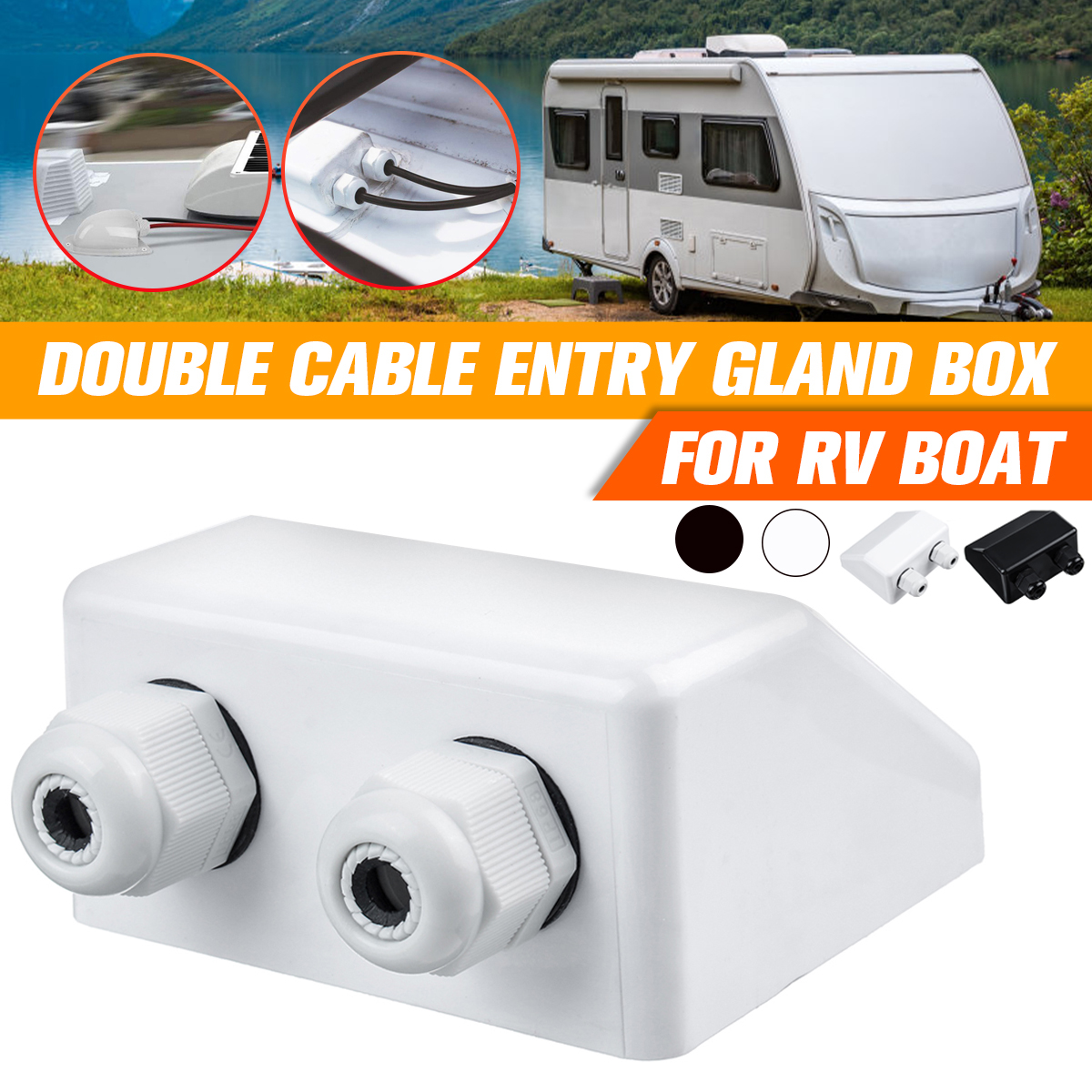 Top-Double-Cable-Entry-Gland-Solar-Panel-Roof-Motorhome-Caravan-Camper-Boat-Van-1722860