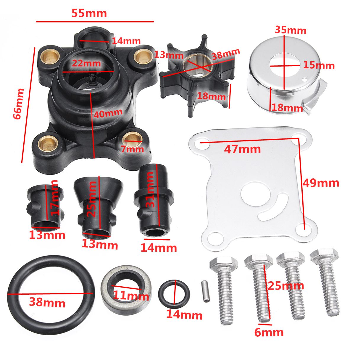 Water-Pumps-Impeller-Kits-For-Johnson-Evinrude-99hp15hp-Outboard-394711-391698-1274577