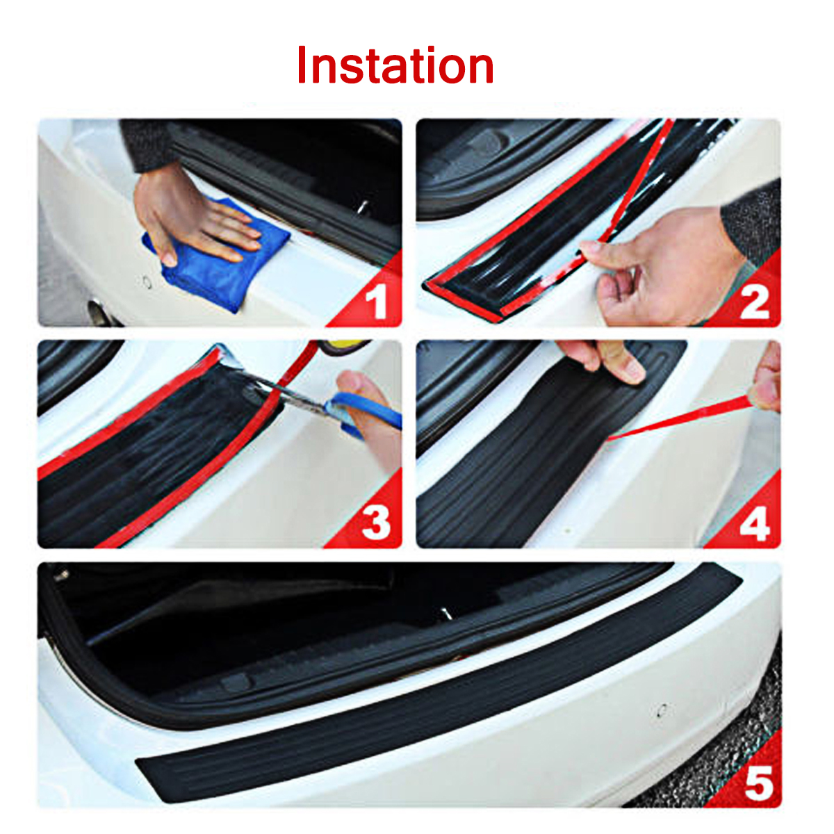 104cm-PVC-Rubber-Rear-Bumper-Sill-Protector-Plate-Cover-Guard-Pad-Moulding-for-VWAudiBMW-SUV-1364765