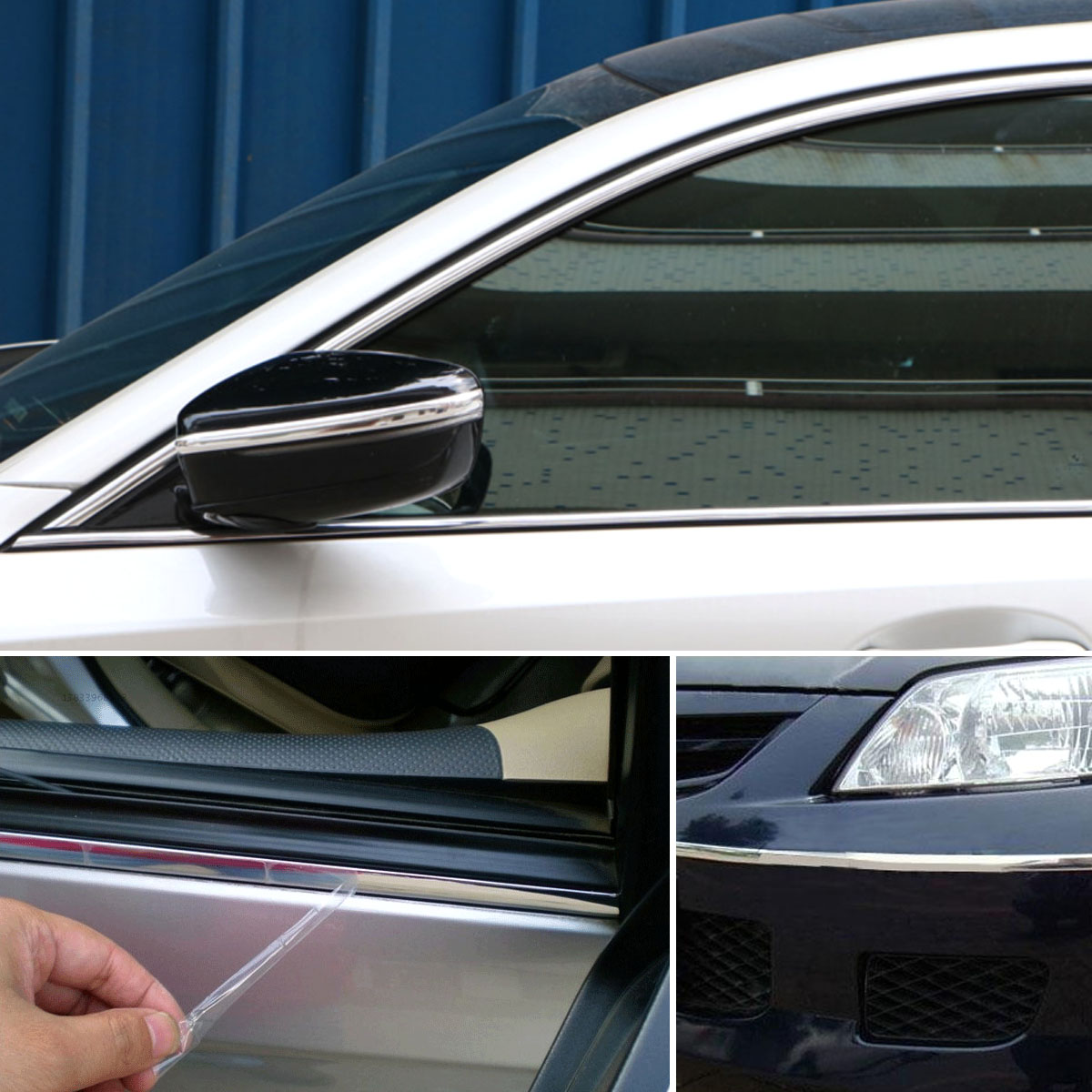 20mmx3m-Chrome-Car-Molding-Trim-Door-Body-Side-Roof-Decorate-Strip-Protector-1818965