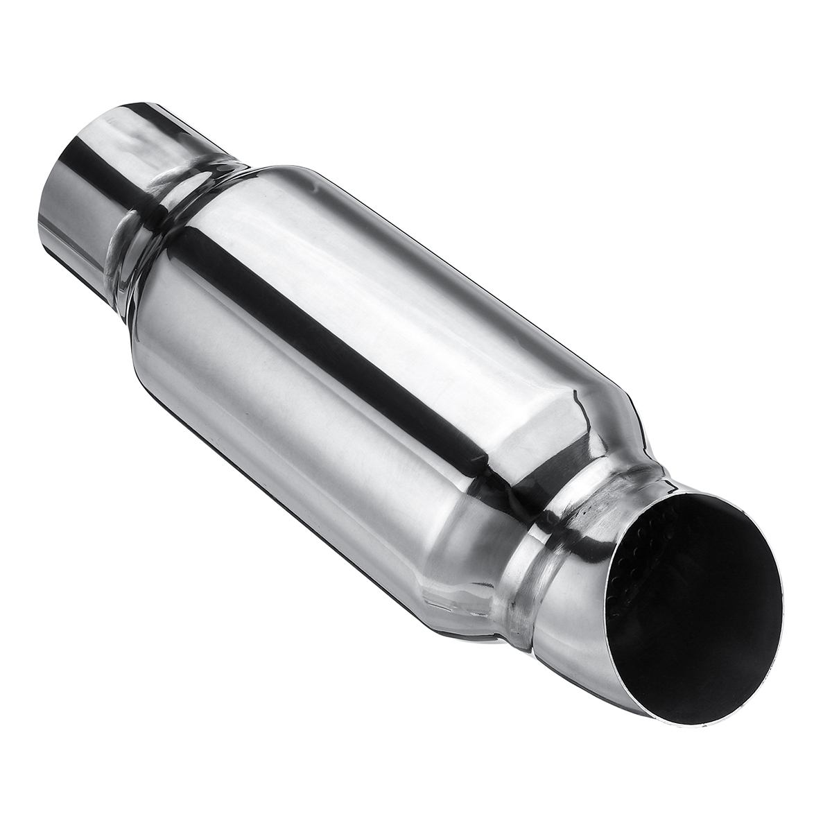 25-Inch-63mm-Inlet-Chrome-Exhaust-Pipe-Muffler-Silencer-Resonator-Chrome-1611317