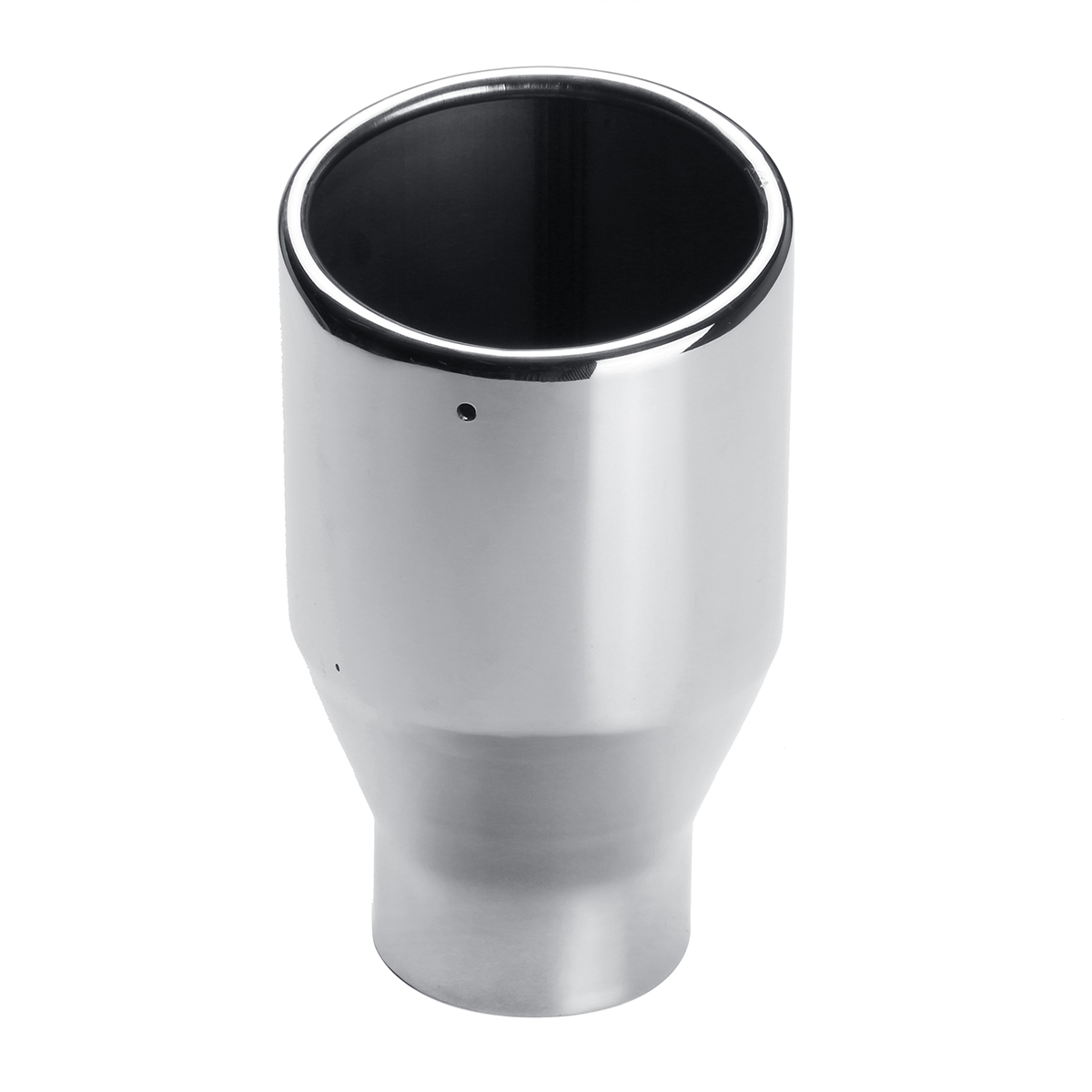 25Inch-In-4Inch-Out-Stainless-Chrome-Car-Tail-Rear-Exhaust-Muffler-Pipe-Tip-Cut-Durable-1641197