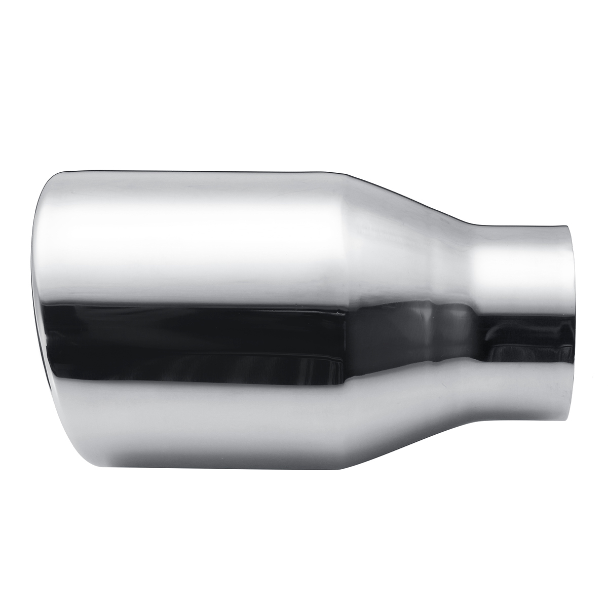25Inch-In-4Inch-Out-Stainless-Chrome-Car-Tail-Rear-Exhaust-Muffler-Pipe-Tip-Cut-Durable-1641197