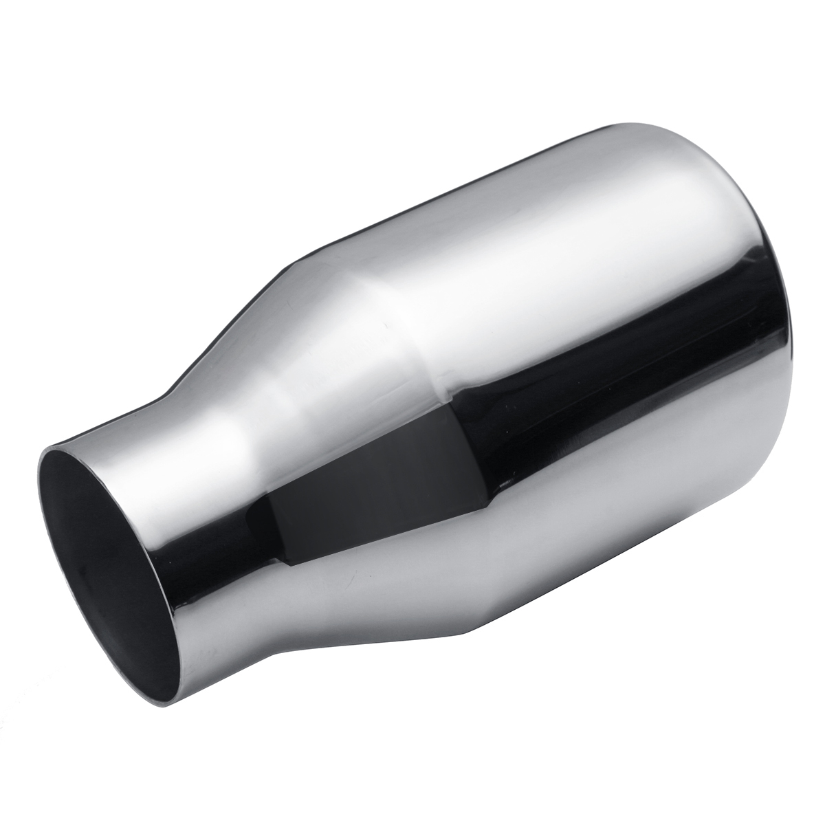 25Inch-In-4Inch-Out-Stainless-Chrome-Car-Tail-Rear-Exhaust-Muffler-Pipe-Tip-Cut-Durable-1641197