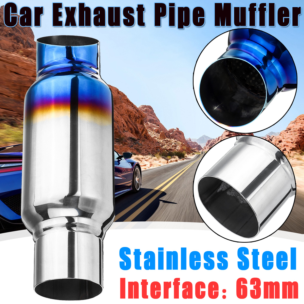25quot-63mm-Inlet-Exhaust-Pipe-Muffler-Silencer-Resonator-Bent-Stainless-Steel-1607018