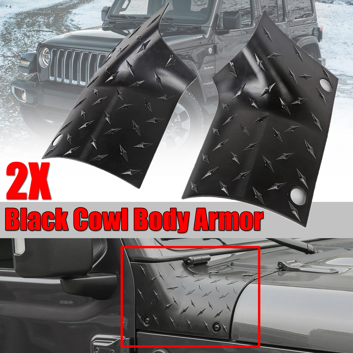 2PCS-ABS-Black-Body-Armour-Car-Side-Cowl-Cover-For-2018-2019-Jeep-Wrangler-JL-JLU-1526050