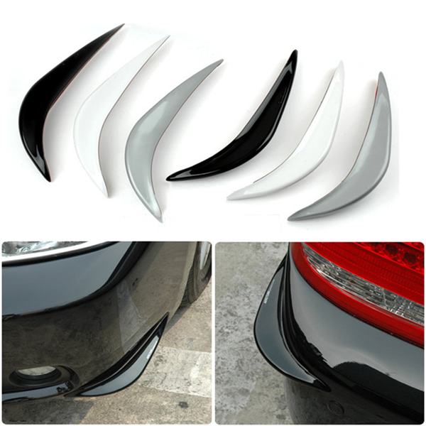 2pcs-Black-Universal-Car-Auto-Vehicle-Front-Bumper-Corner-Protector-Lip-Guard-993146