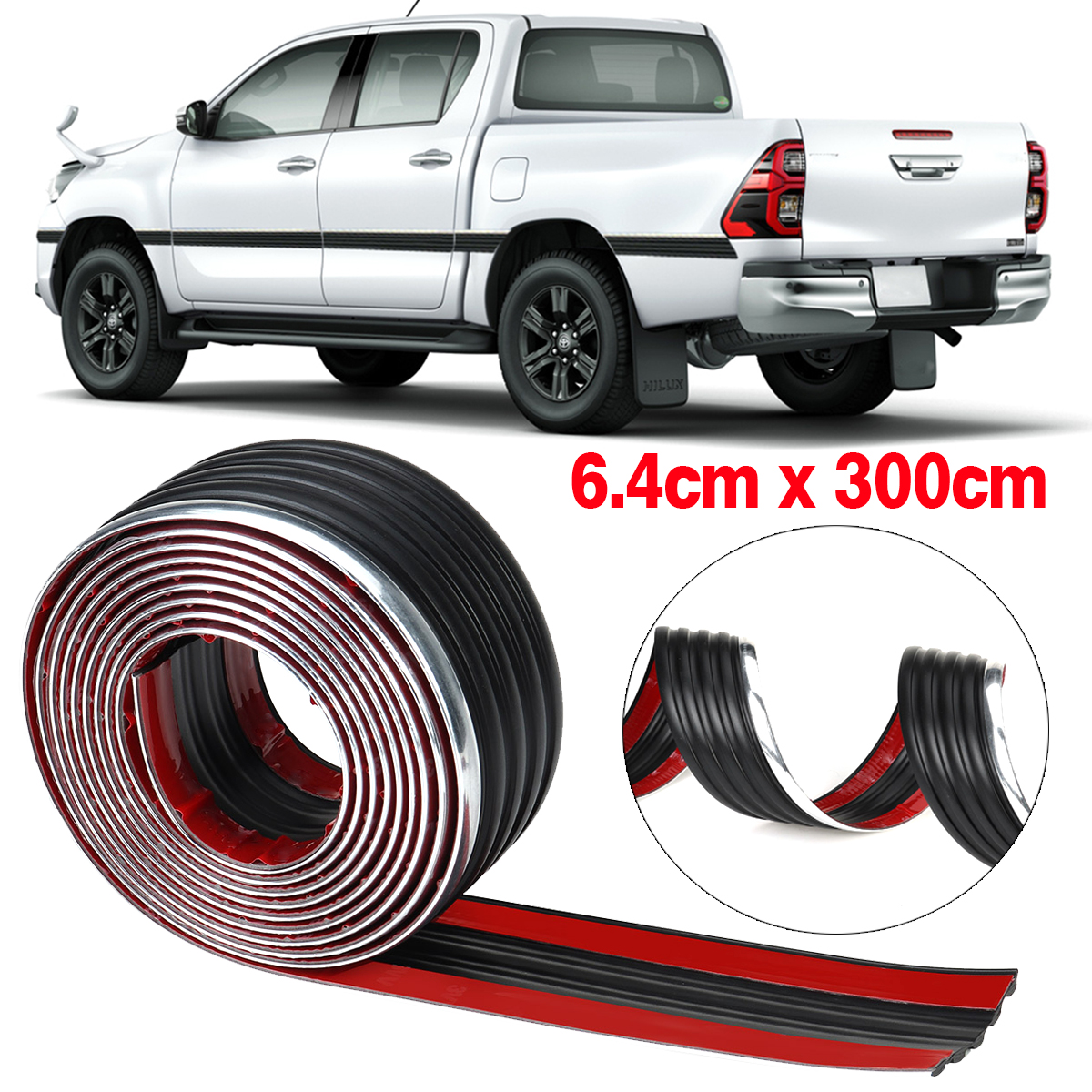 3m-Body-Side-Molding-Belt-Exterior-Protector-Roll-Black-Chrome-For-Pick-Up-Truck-1818966