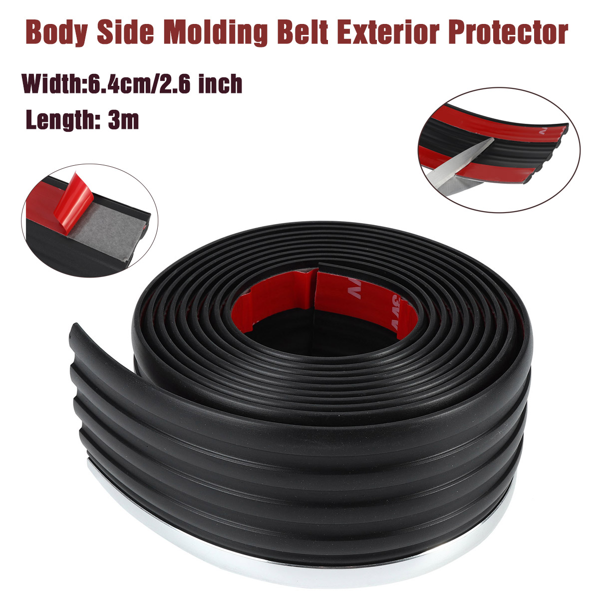 3m-Body-Side-Molding-Belt-Exterior-Protector-Roll-Black-Chrome-For-Pick-Up-Truck-1818966