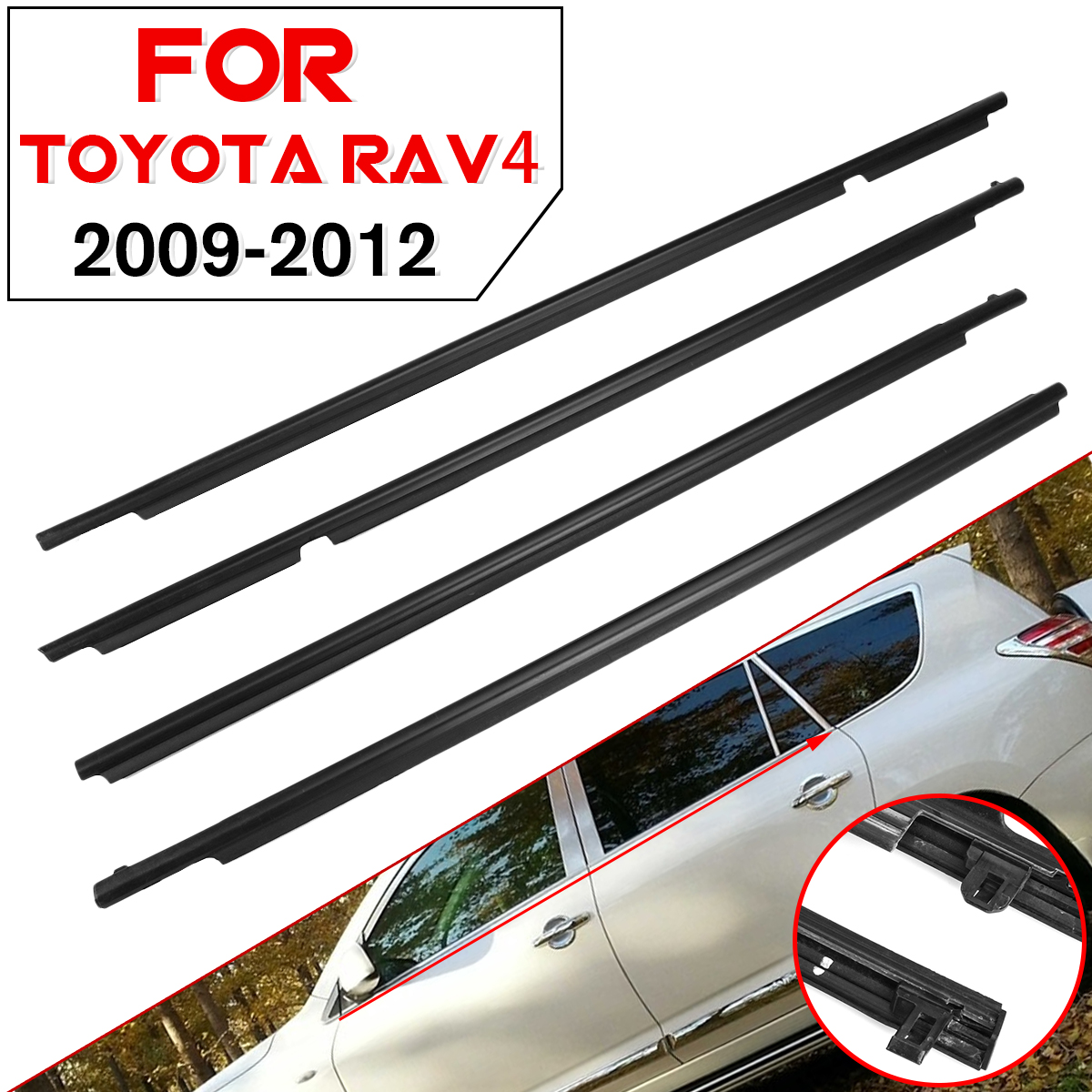 4PC-Door-Auto-Window-Trim-Moulding-Belt-Weatherstrip-For-Toyota-RAV4-2009-2012-1684542