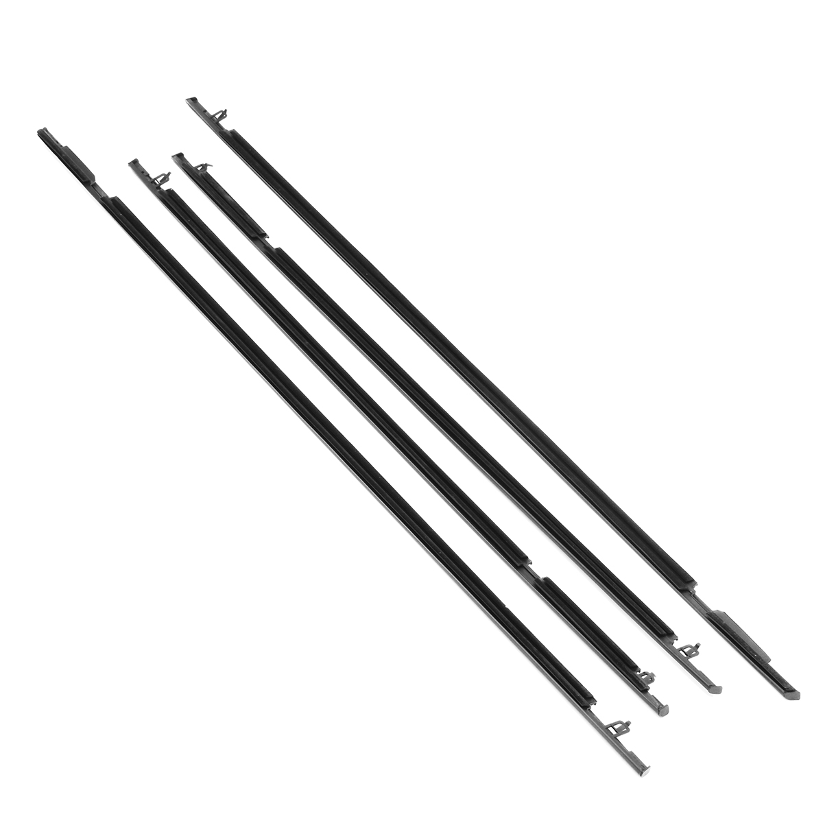 4PCS-Car-Outside-Window-Moulding-Weatherstrip-Weather-Seal-Black-For-Civic-1684534