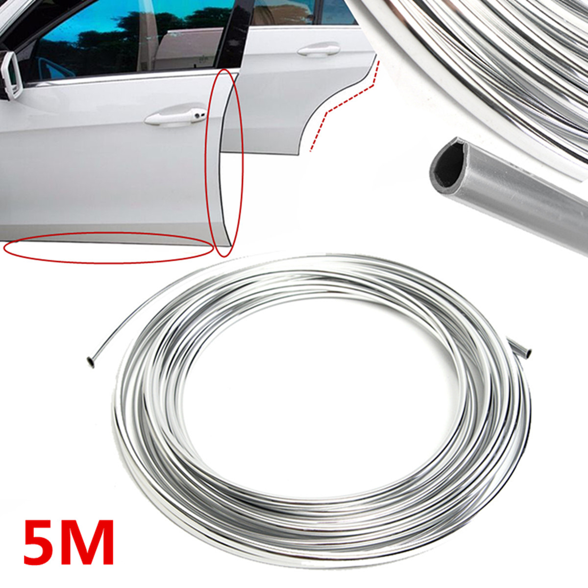 5m-DIY-Silver-Car-Door-Edge-Protector-Anti-Collision-Strip-Seal-Trim-Molding-Guards-1162650
