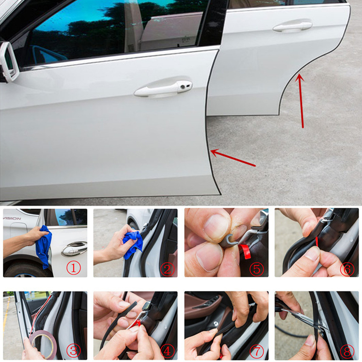5m-DIY-Silver-Car-Door-Edge-Protector-Anti-Collision-Strip-Seal-Trim-Molding-Guards-1162650