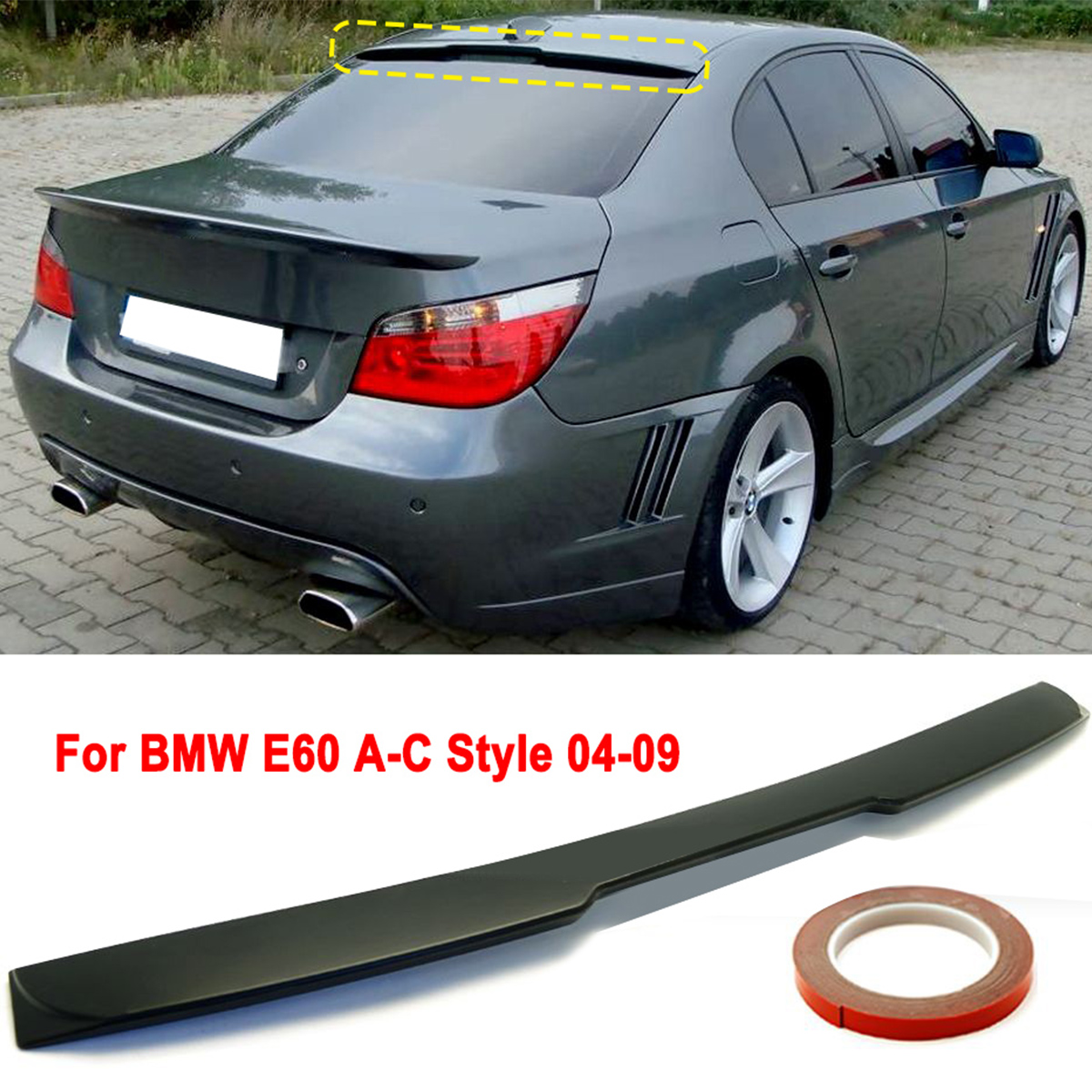 Car-ABS-Roof-Spoiler-Wing-For-BMW-5-Series-E60-Sedan-550i--2004-2010-1640363