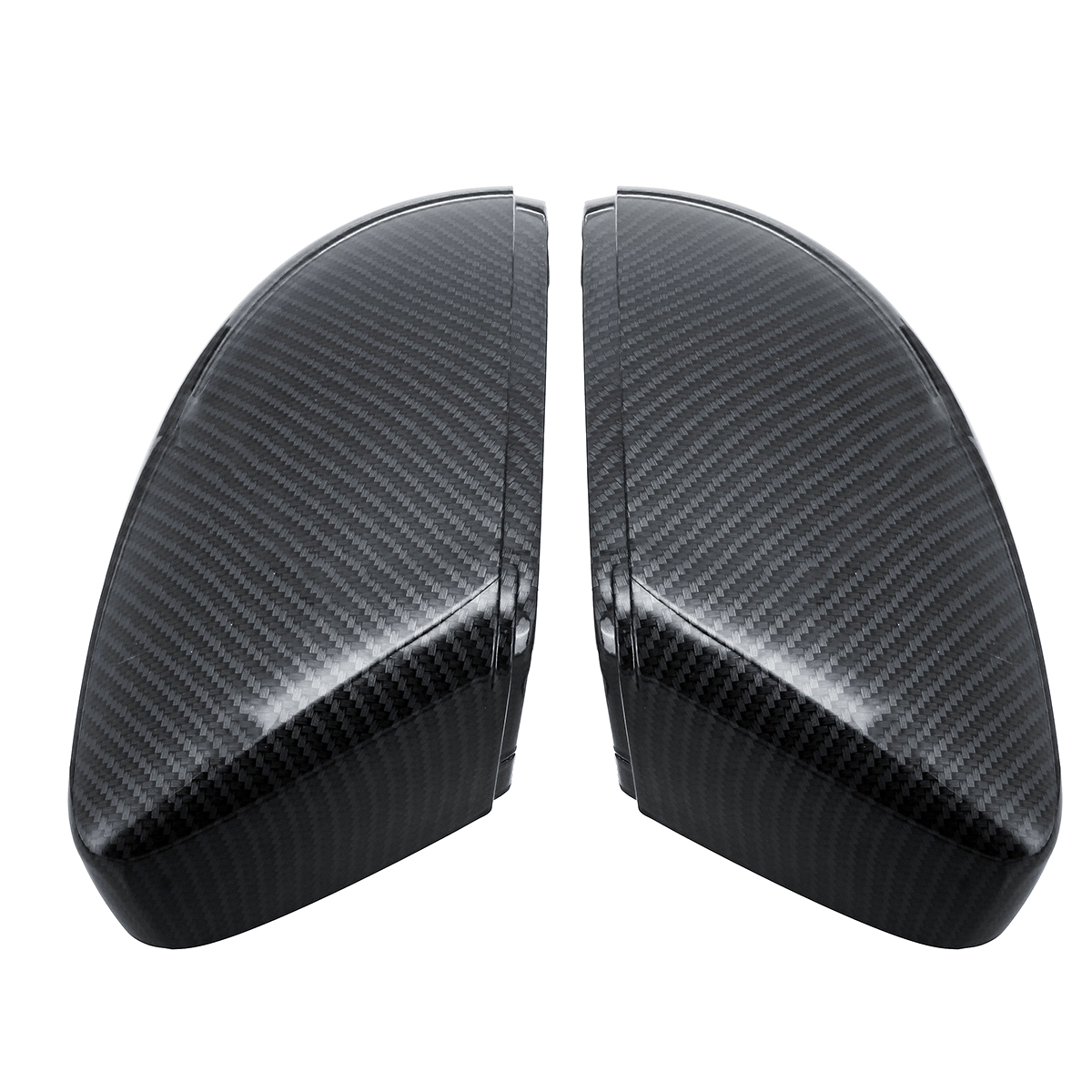 Car-Door-Wing-Rearview-Mirror-Cover-Carbon-Black-Pair-for-VW-Passat-Scirocco-Beetle-CC-Eos-1432182