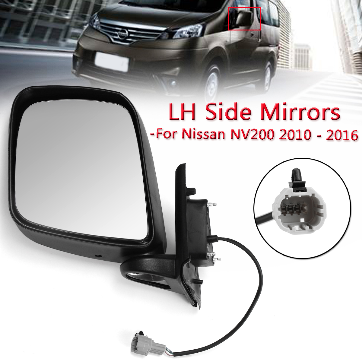 Car-Electric-Wing-Mirror-Assembly-Left-LH-Driver-Side-for-Nissan-NV200-2010-2016-1428961