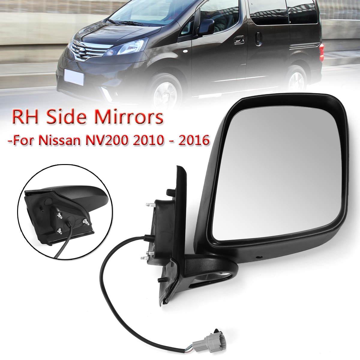 Car-Electric-Wing-Mirror-Assembly-Right-RH-Driver-Side-for-Nissan-NV200-2010-2016-1428962