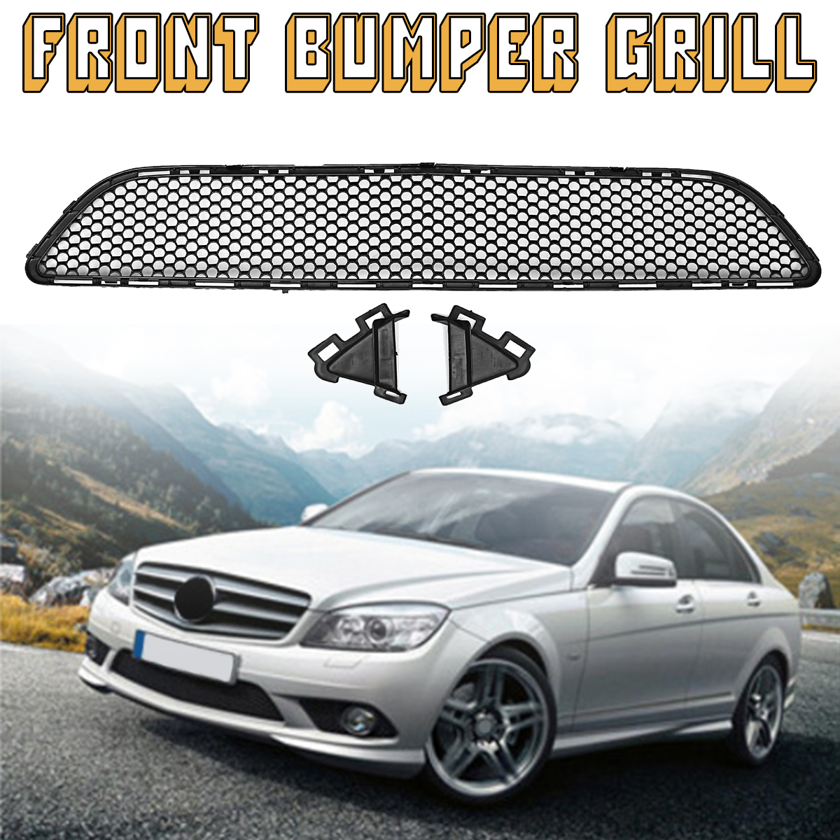 Car-Front-Grill-Grill-Bumper-Protector-for-AMG-Mercedes-Benz-C-Class-W204-2007-2011-1419930