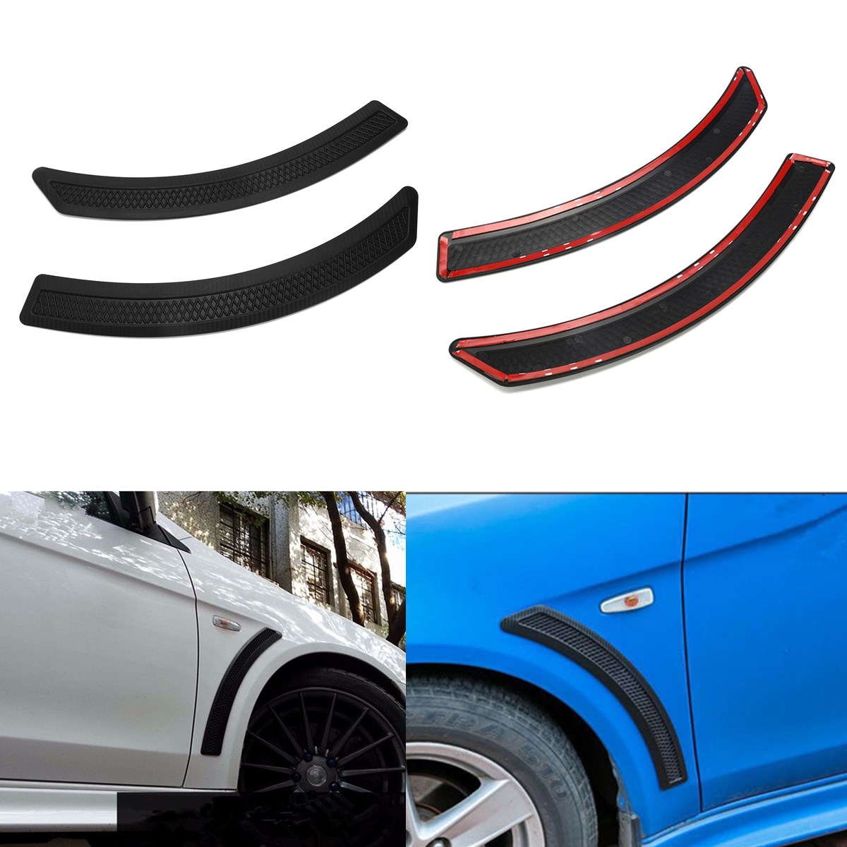 Carbon-Fiber-Look-Front-Mudguard-Side-Vent-Cover-for-Mitsubishi-Lancer-2008-2015-1257261
