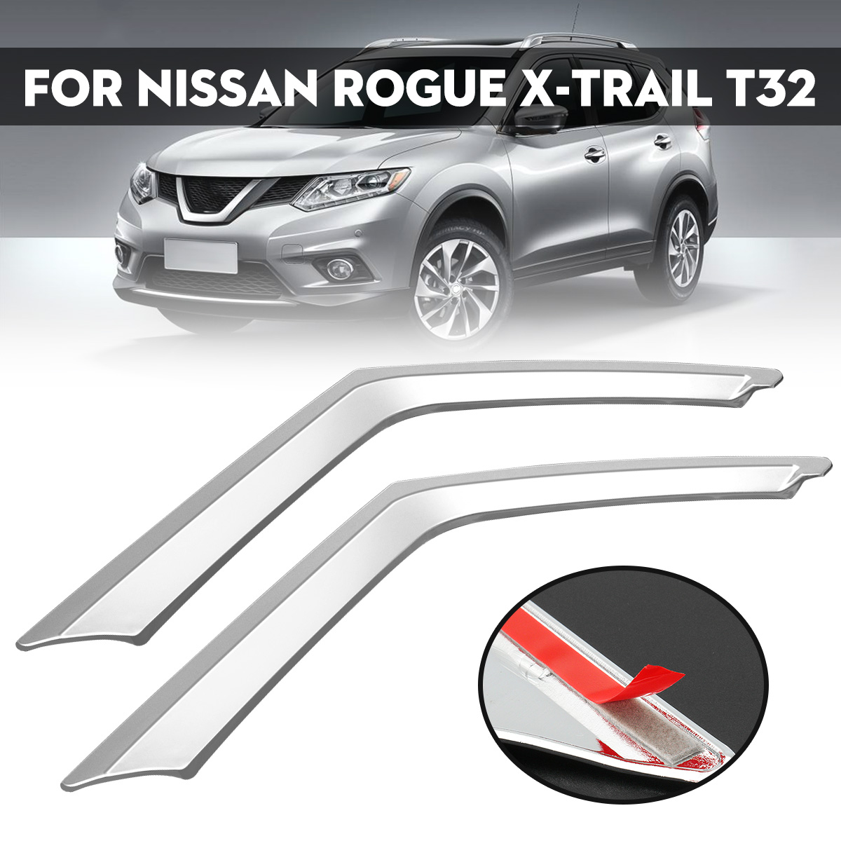 Chrome-Front-Grille-Insert-Cover-Trim-For-Nissan-Rogue-X-Trail-T32-2014---2016-1455266