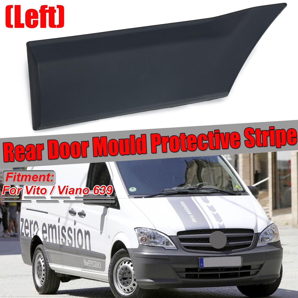For-Mercedes-Vito-Left-Side-Rear-Door-Mould-Protective-Stripe-A6396902562-1674334