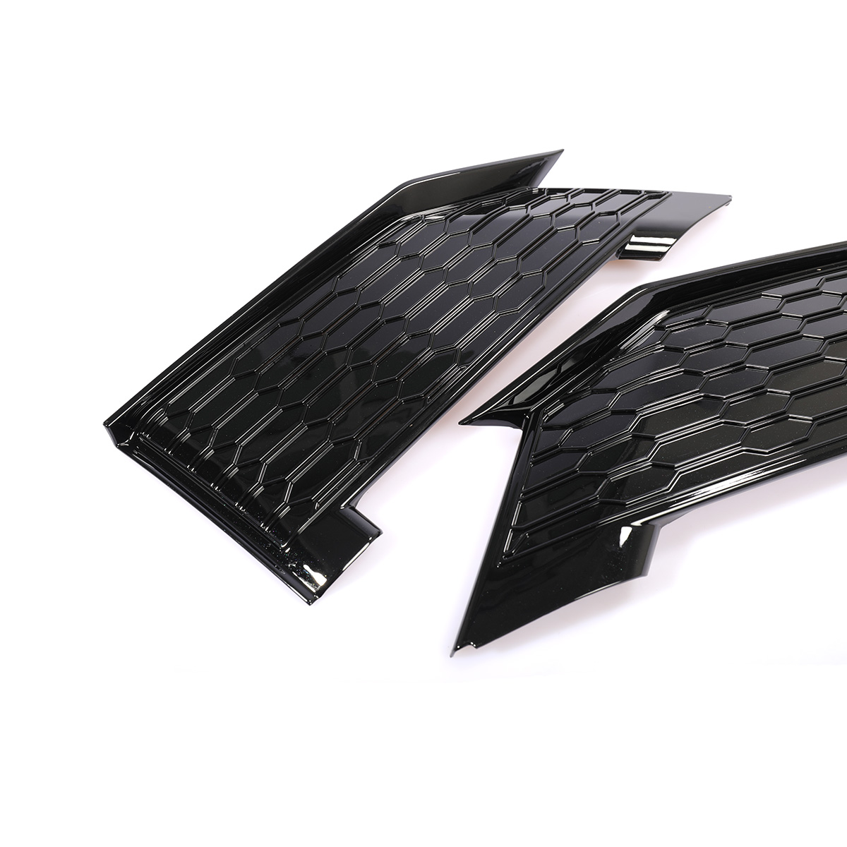 Glossy-Black-Style-Front-Fog-light-Lamp-DRL-Car-Cover-Trim-For-Honda-Civic-2019-1635912