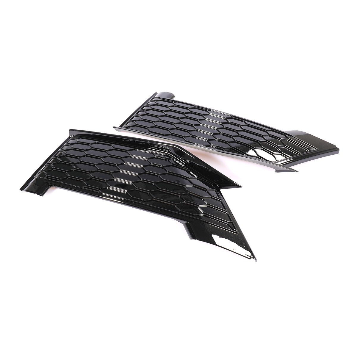 Glossy-Black-Style-Front-Fog-light-Lamp-DRL-Car-Cover-Trim-For-Honda-Civic-2019-1635912